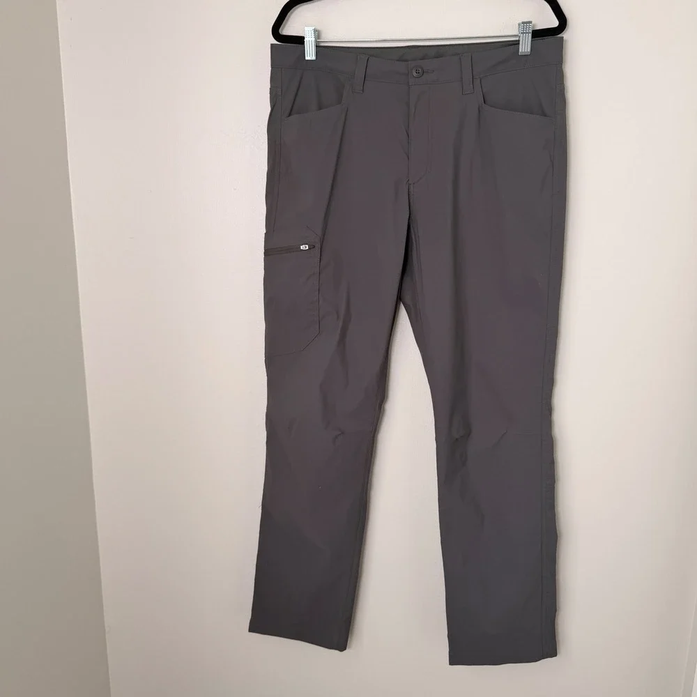 Eddie Bauer Hiking‎ Cargo Utility Pants (34x32) Gray Stretch Lightweight Flex